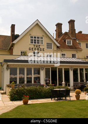 Arrière-cour du George Inn Yarmouth Île de Wight Angleterre UK Banque D'Images