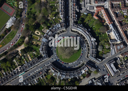 Vue aérienne de la ville de Bath montrant le cirque Banque D'Images