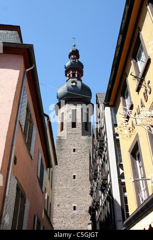 La tour de la porte de la ville de Cochem en Allemagne Banque D'Images