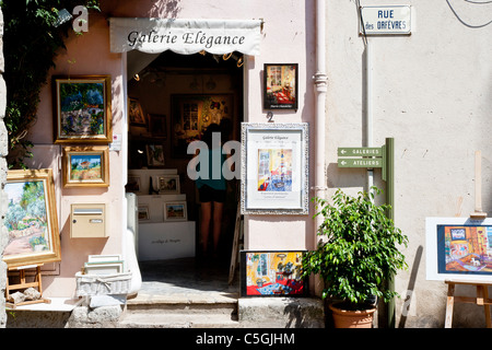 Art gallery shop à Mougins, Provence, France Banque D'Images