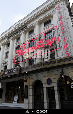 ST Martins Theatre, situé dans l'Ouest la production actuelle est Mousetrap,le monde de la production la plus longue. Banque D'Images