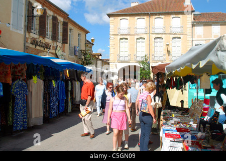 Jour de marché à Fleurance, Gers 32, Midi Pyrenees, France, Banque D'Images