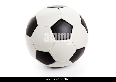 Ballon de soccer, football isolé sur fond blanc Banque D'Images