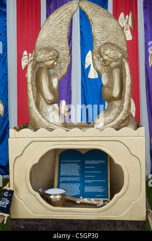 Voyages présentation du Tabernacle mosaïque l'Hébreux bibliques déplacé environ avec dans leurs pérégrinations dans le désert. Banque D'Images