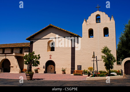 Mission de Santa Ynez Solvang Californie adobe extérieur Banque D'Images