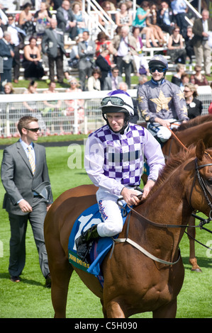 Courses hippiques à l'hippodrome de New York le jour de la course Banque D'Images