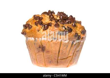 Un délicieux muffins aux pépites de chocolat Banque D'Images