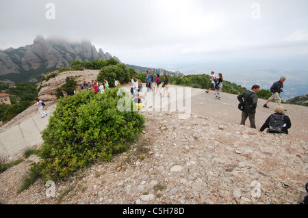 Randonnées en montagnes Montserrat Catalogne Espagne Europe Banque D'Images