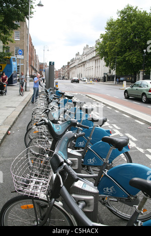 Dublin Bikes scheme location station sur Merrion Square à Dublin en Irlande Banque D'Images