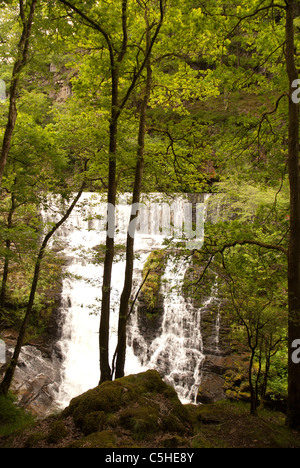 Sgwd Fias Oisans Gwyn, cascade River Mellte, parc national de Brecon Beacons, Pays de Galles, Royaume-Uni Banque D'Images