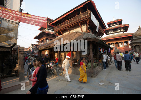 Scène de rue, Durbar Square, Katmandou, Népal, Asie Banque D'Images