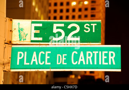 Place de Cartier, 5e Avenue, New York City Banque D'Images