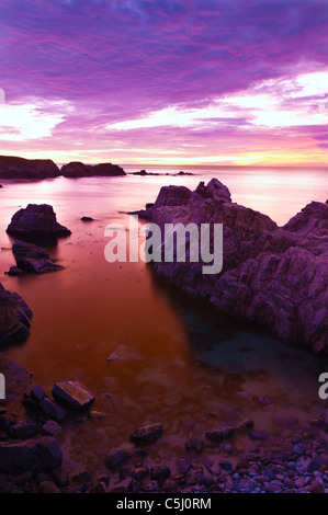 Coucher du soleil à Soberanes Point, Garrapata State Park, Big Sur, Californie Banque D'Images