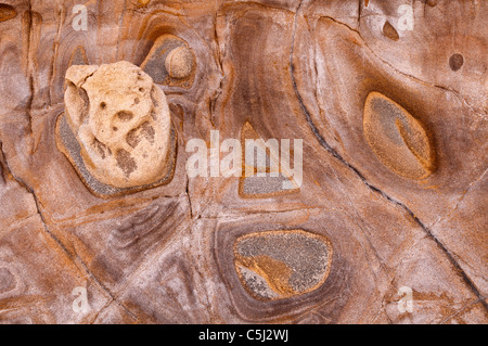 Rock sur Weston Beach, Point Lobos State Reserve, Carmel, Californie Banque D'Images