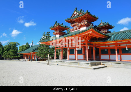 Historique Le Sanctuaire Heian à Kyoto, au Japon. Banque D'Images