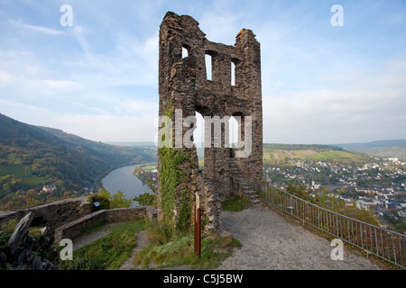 Ruine, Grevenburg ueber Traben-Trarbach, Mosel, ruine, Grevenburg, Greven château, au-dessus, Traben-Trarbach, Moselle Banque D'Images