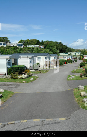 Static Caravan Park à Portland près de Weymouth dorset Banque D'Images