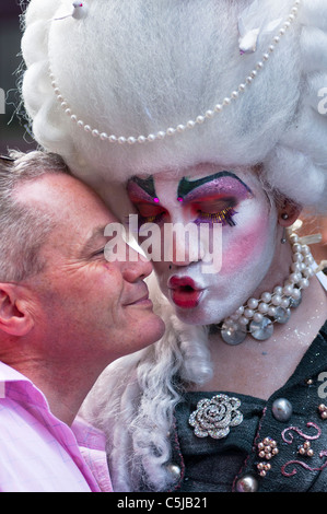 Deux caractères à la Gay Pride à Londres. 2011. Banque D'Images