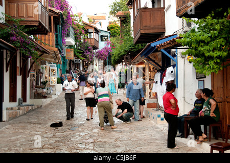 La ville de Kas Turquie turc fashion street shop store Banque D'Images