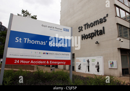 St Thomas' Hospital, Westminster, Londres, Angleterre, Royaume-Uni Banque D'Images