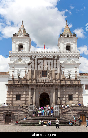 L'extérieur de l'Iglesia y Convento de San Francisco, Quito, Équateur Banque D'Images