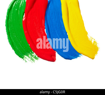 Coups de pinceau et de la peinture à l'huile Banque D'Images