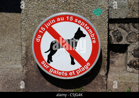 Aucun signe de chien plage de Dieppe, seine maritime - normandie,France, Banque D'Images