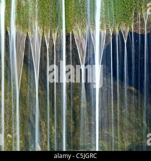 'Cascade' Struji ribni (filaments argentés). La Crimée, Ukraine. Une exposition à long terme. Banque D'Images