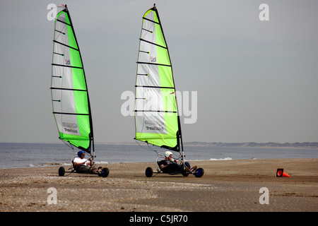 Blokarts à la plage de Zandvoort, Pays-Bas Banque D'Images