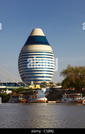 Al-Fateh Burj (Hôtel Corinthia), Khartoum, Soudan, Afrique du Nord Banque D'Images