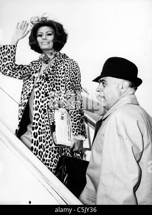 Sophia Loren avec mari carlo ponti, 1966 Banque D'Images