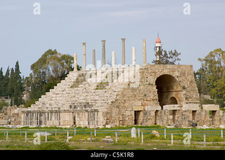 Vestiges de l'hippodrome de Tyr, Liban Banque D'Images