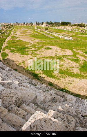 Vestiges de l'hippodrome de Tyr, Liban Banque D'Images