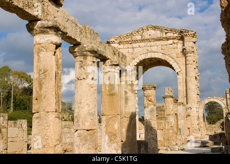 L'Arc de Triomphe érigé durant la période romaine à Tyr, Liban Banque D'Images