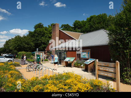 Le centre pour visiteurs du parc Pays lullingstone. Banque D'Images