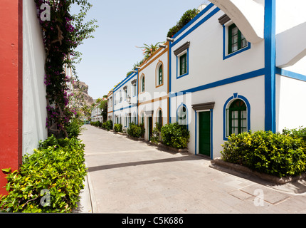 Rue typique de Puerto de Mogán, Gran Canaria Banque D'Images