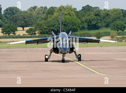 Taxying à RAF Fairford Qinetiq Alpha Jet Banque D'Images