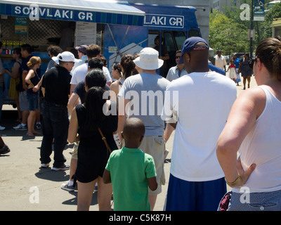 Food Truck Rally, Grand Army Plaza, à Brooklyn, NY, USA Banque D'Images