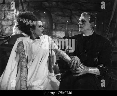 Fiancée de Frankenstein Année : 1935 USA Réalisation : James Whale Elsa Lanchester, Boris Karloff Banque D'Images