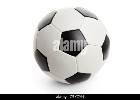 Ballon de soccer, football isolé sur fond blanc Banque D'Images