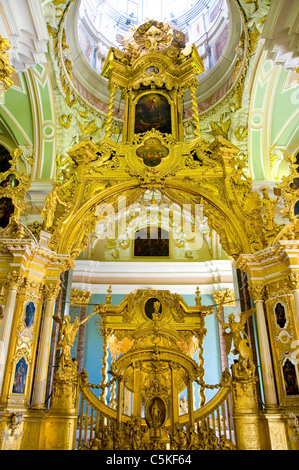 Intérieur de la cathédrale St Pierre et St Paul Cathedral, Saint-Pétersbourg, Russie Banque D'Images