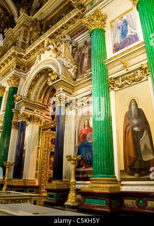 Intérieur de la Cathédrale Saint Isaac, Saint Petersburg, Russie Banque D'Images