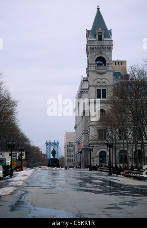 La mairie de pont de Manhattan, NYC Banque D'Images