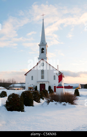 Saguenay - Lac-Saint-Jean, Église Saint François de Sales en village Saint François de Sales Banque D'Images