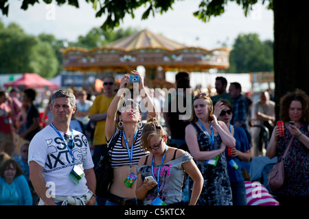 Les 15000 spectateurs jouit de la musique et de la crème glacée. Le samedi de Ben et Jerry's Sundae festival sur Clapham Common Banque D'Images