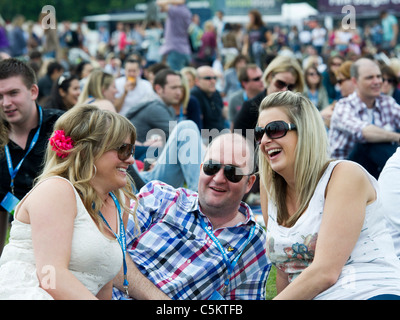 Les 15000 spectateurs jouit de la musique et de la crème glacée. Le samedi de Ben et Jerry's Sundae festival sur Clapham Common Banque D'Images