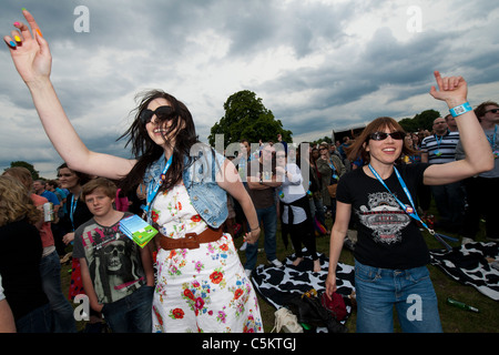 Les 15000 spectateurs jouit de la musique et de la crème glacée. Le samedi de Ben et Jerry's Sundae festival sur Clapham Common Banque D'Images