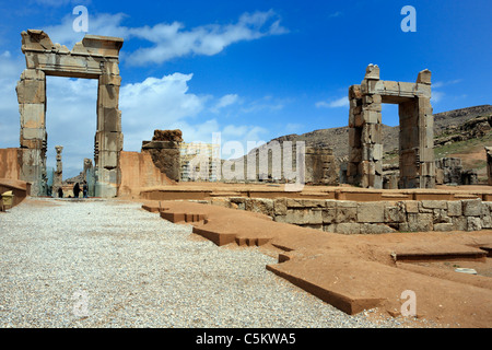 Palais de Akhemenid kings (510-450 BC), UNESCO World Heritage Site, Persepolis, province Fars, Iran Banque D'Images