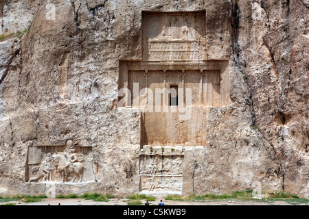 Tombes des rois Akhemenian (5e siècle avant J.-C.), de Naqsh-e Rustam, la province du Fars, Iran Banque D'Images