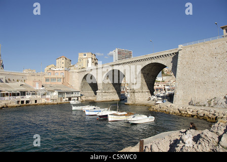 Vallon des Auffes Marseille Port Côte d'Azur France Banque D'Images